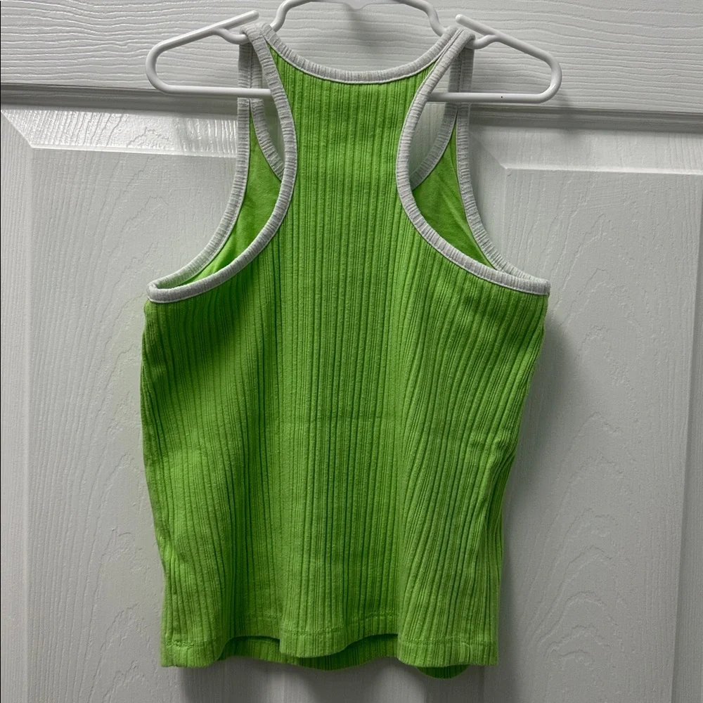 Girls' Neon Green Ribbed Tank Top - Craft Without Limits‎